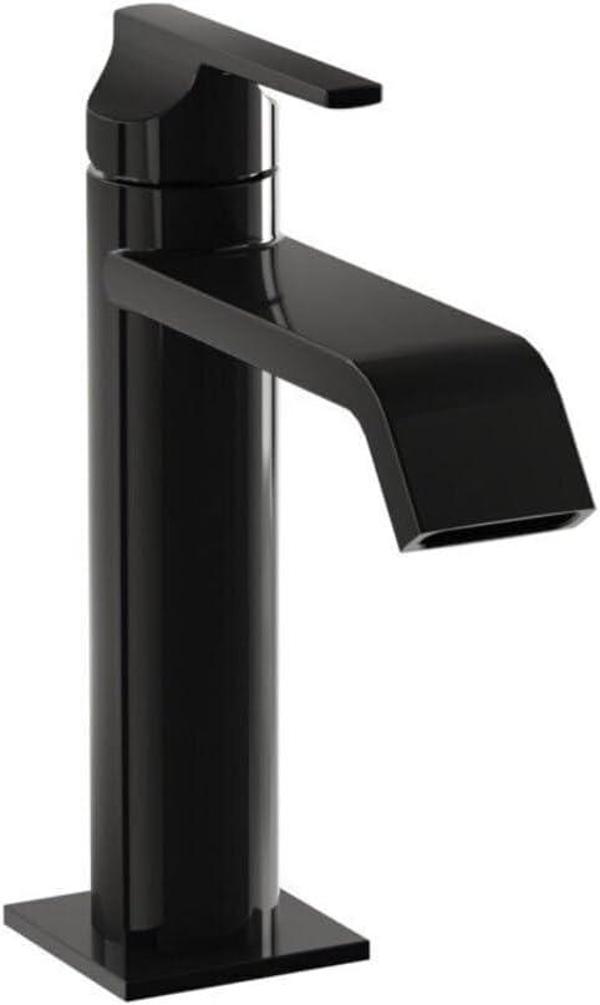 Vitra Suit A4281639 Lavabo Bataryası, Üstten Kumandalı, Parlak Siyah - Image 1