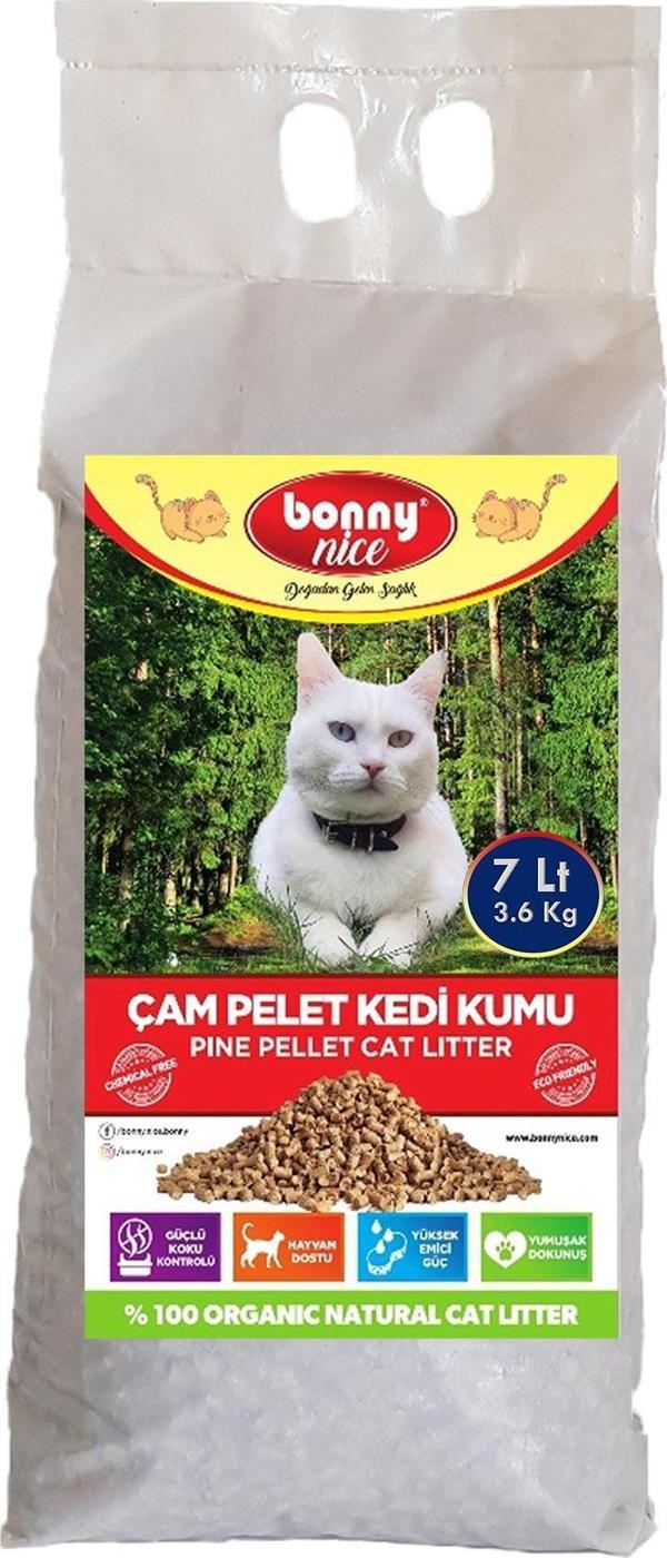 Bonny Nice Doğal Çam Peleti Kedi Kumu 3.6 Kg 7 Lt - Image 1