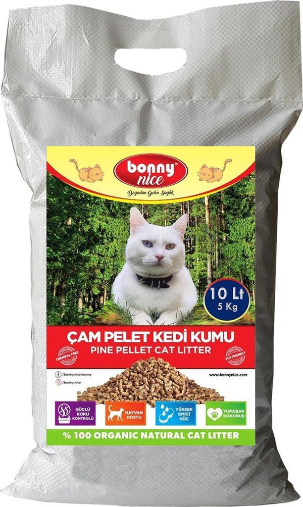 Bonny Nice Doğal Çam Peleti Kedi Kumu 5 Kg 10 Lt - Image 1