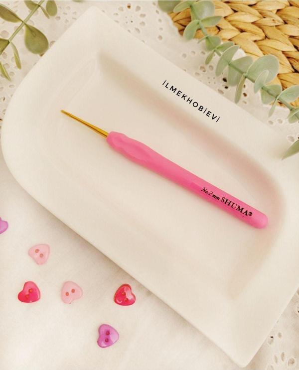 Tığ Shuma Silikon Saplı Pembe 2mm (1 adet) - Image 1