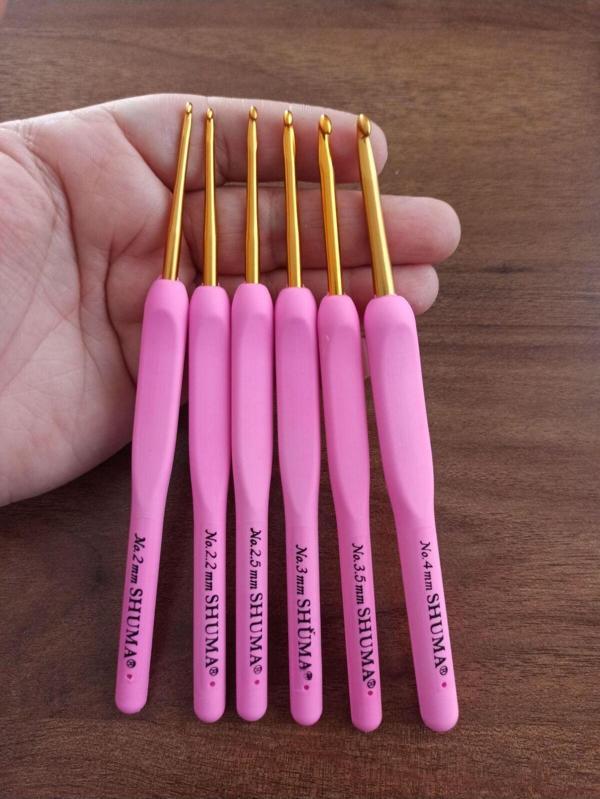 Pembe Yumşak Saplı Silikon Tığ - Image 1