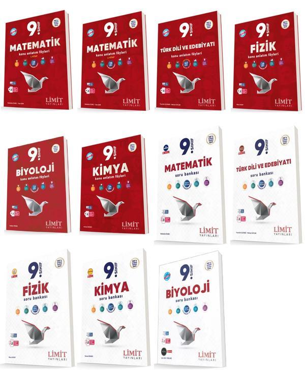 Limit 2025 9. Sınıf Sayısal Kaf + Soru Bankası Seti 11 Kitap Güncel Müfredat - Limit Yayınları - Image 1