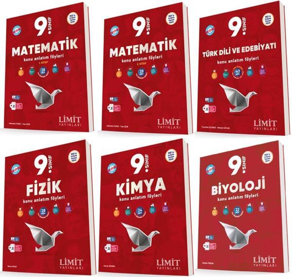 Limit 2025 9. Sınıf Sayısal Konu Anlatım Föyleri Seti 6 Kitap Güncel Müfredat - Limit Yayınları - Image 1