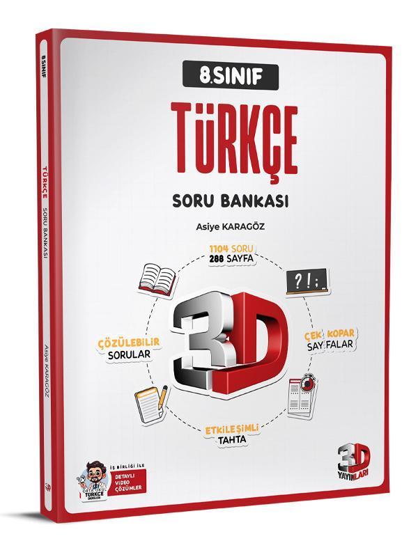 3D 2025 8. Sınıf Lgs Türkçe Soru Bankası - 3D Yayınları - Image 1