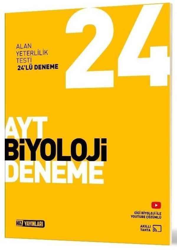 Hız Yayınları 2025 Ayt Biyoloji 24 Lü Deneme - Hız Yayınları - Image 1