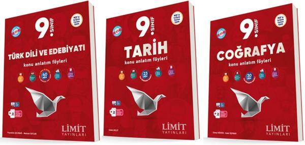 Limit 2025 9. Sınıf Türk Dili + Tarih+ Coğrafya Kaf Seti 3 Kitap Güncel Müfredat - Limit Yayınları - Image 1