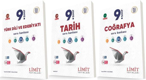 Limit 2025 9. Sınıf Türk Dili + Tarih+ Coğrafya Soru Seti 3 Kitap Güncel Müfredat - Limit Yayınları - Image 1
