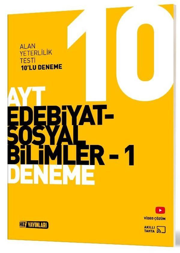 Hız Yayınları 2025 Ayt Türk Edebiyatı Ve Sosyal Bilimler - 1 Deneme 10 Lu - Hız Yayınları - Image 1