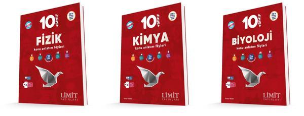 Limit 2026 10. Sınıf Fizik + Kimya + Biyoloji Konu Kaf Seti 3 Kitap Güncel Müfredat - Limit Yayınları - Image 1