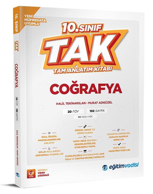 Eğitim Vadisi 2026 10. Sınıf Coğrafya Tak Tam Anlatım Kitabı - Eğitim Vadisi - Image 1