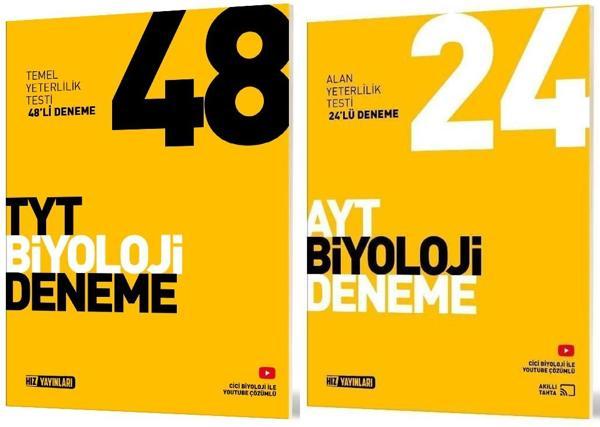 Hız Yayınları Tyt Biyoloji + Ayt Biyoloji Deneme Seti 2 Kitap - Hız Yayınları - Image 1