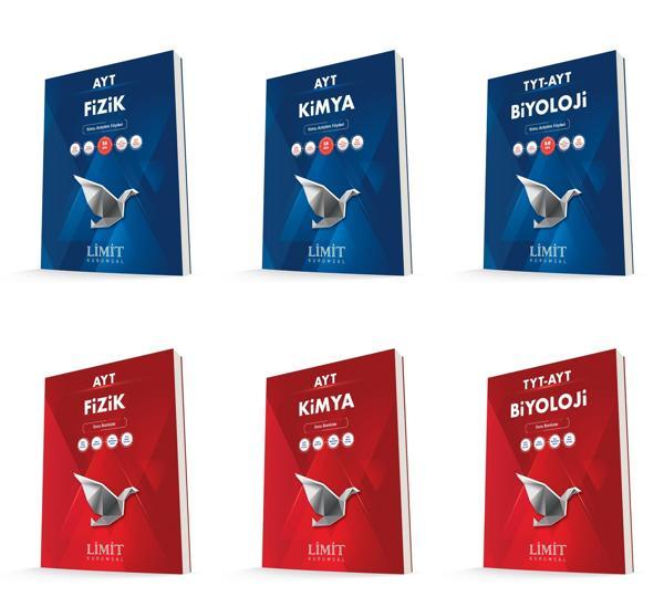 Limit Kurumsal Ayt Fizik + Kimya + Biyoloji Konu Anlatım Föyleri + Soru Seti 6 Kitap - Limit Yayınları - Image 1