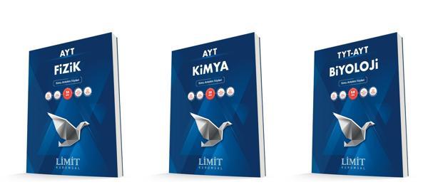 Limit Kurumsal Ayt Fizik + Kimya + Biyoloji Konu Anlatım Föyleri Seti 3 Kitap - Limit Yayınları - Image 1