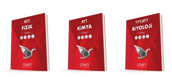 Limit Kurumsal Ayt Fizik + Kimya + Biyoloji Soru Bankası Seti 3 Kitap - Limit Yayınları - Image 1