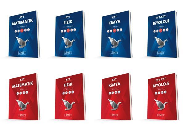 Limit Kurumsal Ayt Matematik + Fizik + Kimya + Biyoloji Konu Anlatım Föyleri + Soru Seti 8 Kitap - Limit Yayınları - Image 1