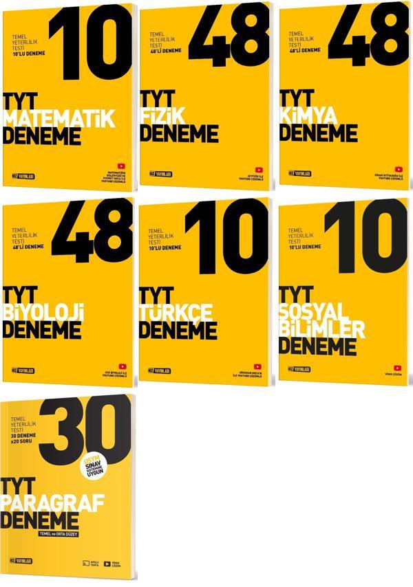 Hız Yayınları Tyt Matematik + Fizik + Kimya + Biyoloji + Türkçe + Sosyal + Paragraf Deneme Seti 7 Kitap - Hız Yayınları - Image 1