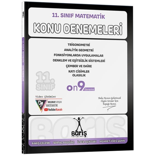 Barış Yayınları 2025 11. Sınıf Matematik Konu Denemeleri - Barış Çelenk - Image 1