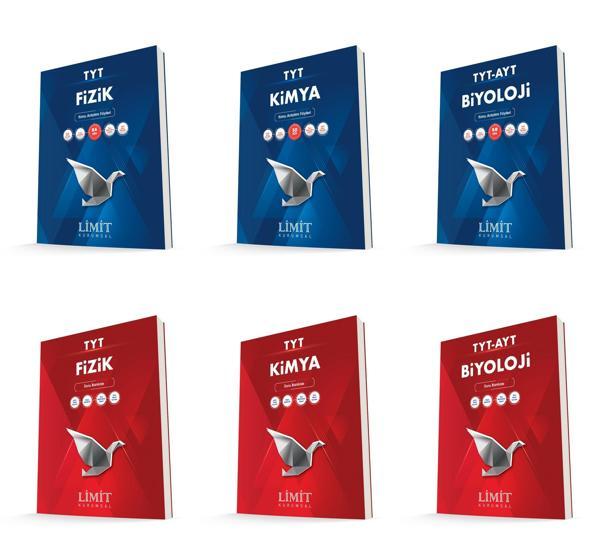 Limit Kurumsal Tyt Fizik + Kimya + Biyoloji Konu Anlatım Föyleri + Soru Seti 6 Kitap - Limit Yayınları - Image 1