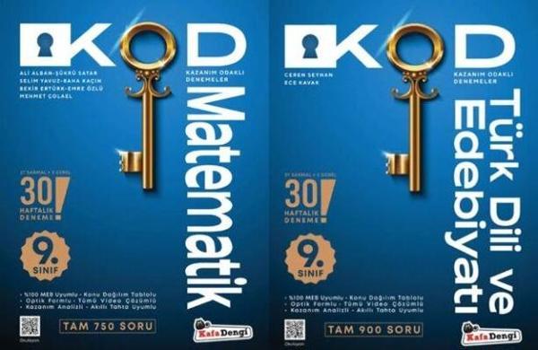 Kafa Dengi 2026 9. Sınıf Matematik + Edebiyat Kod Haftalık Süreç Uygulamaları Seti 2 Kitap - Kafa Dengi - Image 1