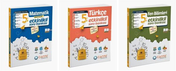 Çanta 2025 5. Sınıf Matematik + Türkçe + Fen Etkinlikli Kazanım Soru Seti 3 Kitap - Çanta Yayınları - Image 1