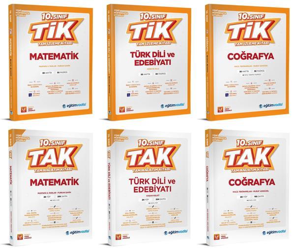 Eğitim Vadisi 2026 10. Sınıf Matematik + Edebiyat + Coğrafya Tak Tam Anlatım + Tik Tam İzleme Seti 6 Kitap - Eğitim Vadisi - Image 1