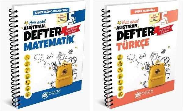 Çanta 2025 5. Sınıf Matematik + Türkçe Alıştıran Defter Seti 2 Kitap - Çanta Yayınları - Image 1