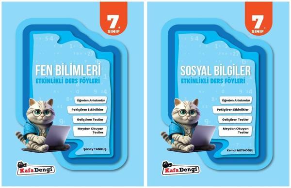 Kafadengi 2025 7. Sınıf Fen Bilimleri + Sosyal Bilgiler Etkinlikli Ders Föyleri Seti 2 Kitap - Kafa Dengi - Image 1