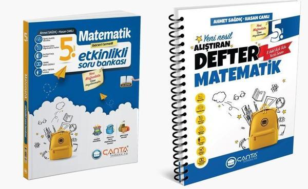 Çanta 2025 5. Sınıf Matematik Etkinlikli Kazanım Soru Bankası + Defter Seti 2 Kitap - Çanta Yayınları - Image 1