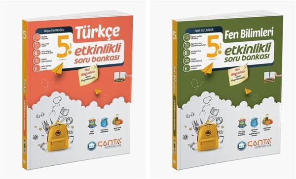 Çanta 2025 5. Sınıf Türkçe + Fen Bilimleri Etkinlikli Kazanım Soru Seti 2 Kitap - Çanta Yayınları - Image 1