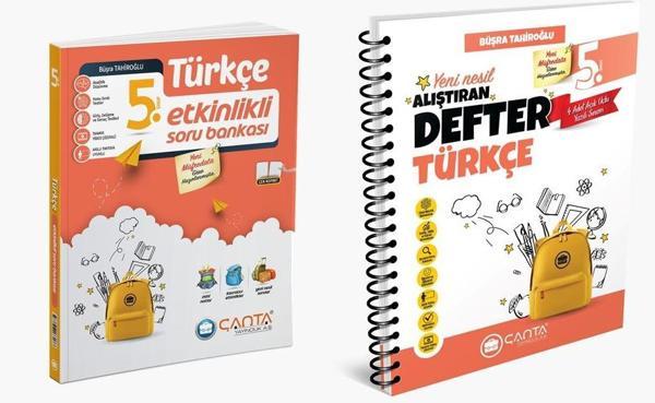 Çanta 2025 5. Sınıf Türkçe Etkinlikli Kazanım Soru Bankası + Defter Seti 2 Kitap - Çanta Yayınları - Image 1