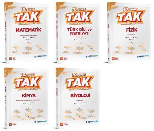 Eğitim Vadisi 2026 10. Sınıf Matematik + Edebiyat + Fizik + Kimya + Biyoloji Tak Tam Anlatım Seti 5 Kitap - Eğitim Vadisi - Image 1