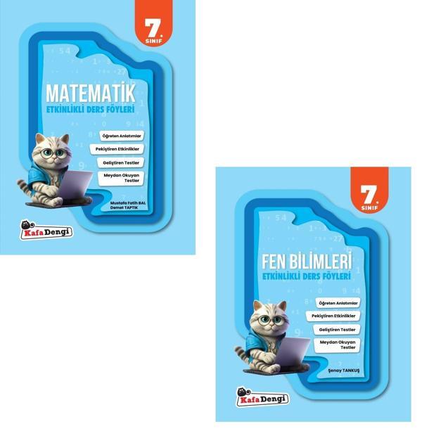 Kafadengi 2025 7. Sınıf Matematik + Fen Bilimleri Etkinlikli Ders Föyleri Seti 2 Kitap - Kafa Dengi - Image 1