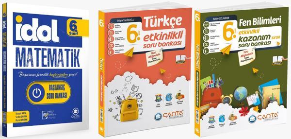 Çanta 2025 6. Sınıf İdol Başlangıç Matematik + Türkçe + Fen Etkinlikli Kazanım Soru Seti 3 Kitap - Çanta Yayınları - Image 1