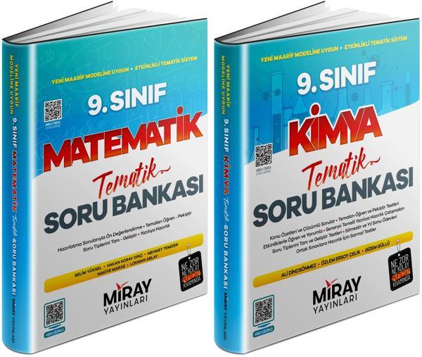 Miray 2025 9. Sınıf Matematik + Kimya Tematik Soru Bankası Seti 2 Kitap - Miray Yayınları - Image 1