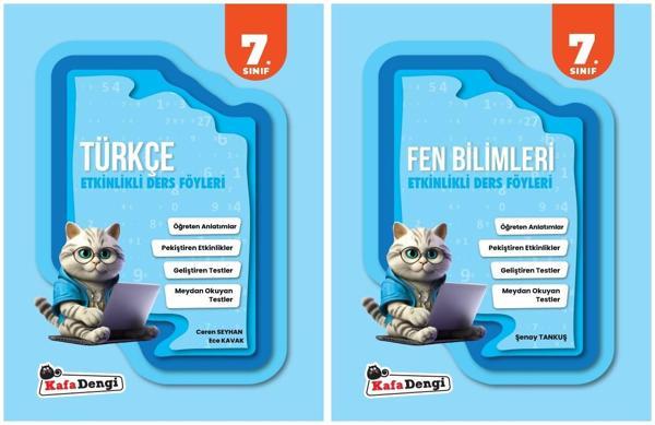 Kafadengi 2025 7. Sınıf Türkçe + Fen Bilimleri Etkinlikli Ders Föyleri Seti 2 Kitap - Kafa Dengi - Image 1