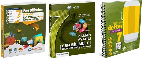 Çanta 2025 7. Sınıf Fen Bilimleri Etkinlikli Kazanım + Zaman Ayarlı Soru + Defter Seti 3 Kitap - Çanta Yayınları - Image 1