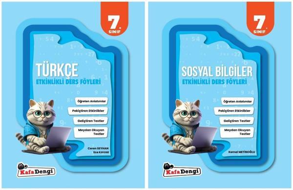 Kafadengi 2025 7. Sınıf Türkçe + Sosyal Bilgiler Etkinlikli Ders Föyleri Seti 2 Kitap - Kafa Dengi - Image 1