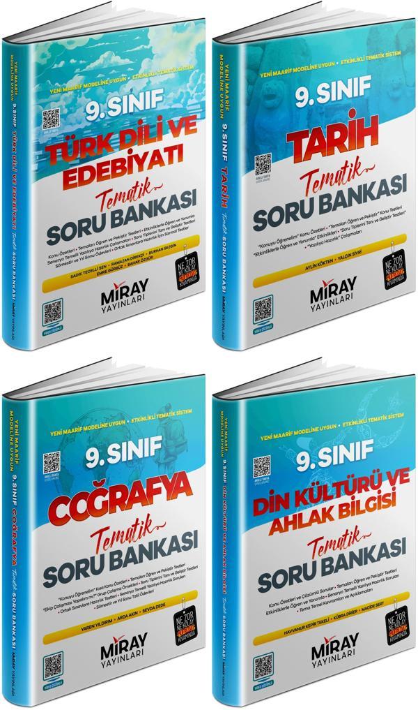Miray 2025 9. Sınıf Sözel Tematik Soru Bankası 4 Kitap - Miray Yayınları - Image 1