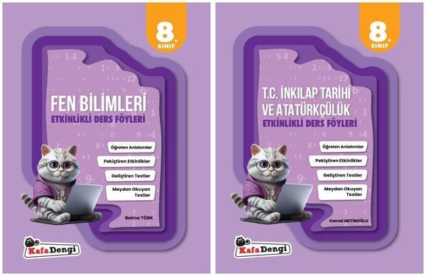 Kafadengi 2025 8. Sınıf Fen Bilimleri + İnkılap Tarihi Etkinlikli Ders Föyleri Seti 2 Kitap - Kafa Dengi - Image 1