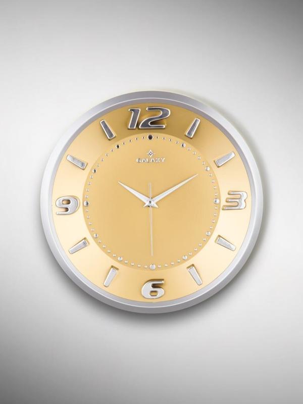 Galaxy Exclucive Kabartama Rakamlı Klasik Kadranlı 30 cm Duvar Saati Gold - Image 1