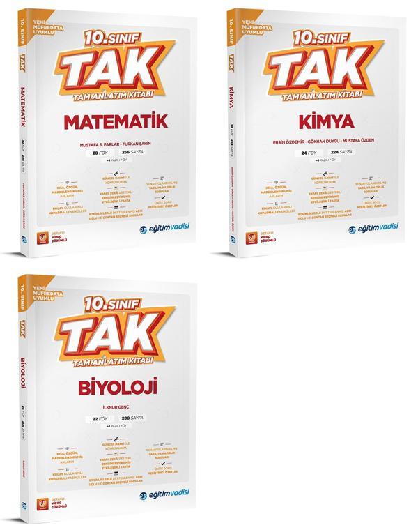 Eğitim Vadisi 2026 10. Sınıf Matematik + Kimya + Biyoloji Tam Anlatım Kitabı Seti 3 Kitap - Eğitim Vadisi - Image 1