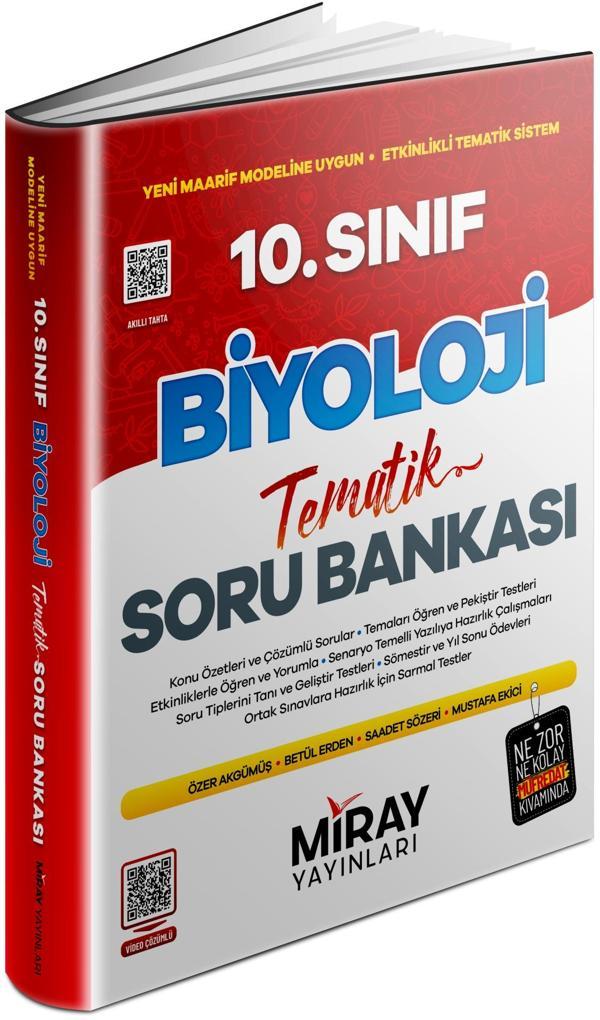 Miray 2026 10. Sınıf Biyoloji Konu Özetli Tematik Soru Bankası - Miray Yayınları - Image 1