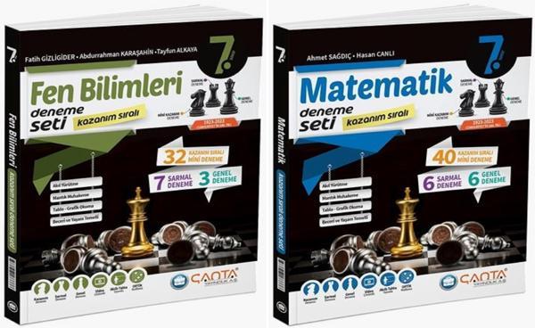 Çanta 2025 7. Sınıf Matematik + Fen Bilimleri Kazanım Sıralı Deneme Seti 2 Kitap - Çanta Yayınları - Image 1