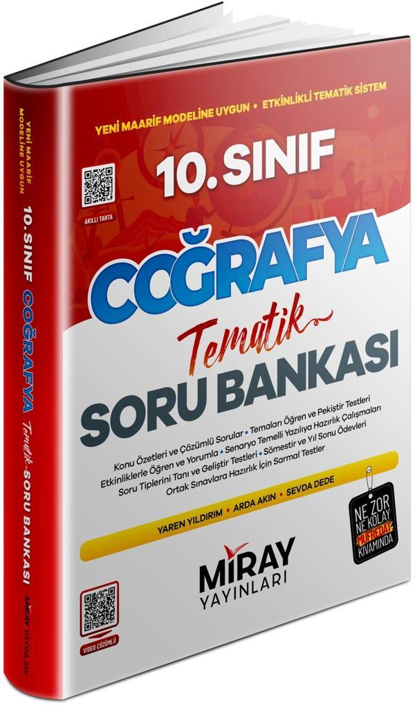 Miray 2026 10. Sınıf Coğrafya Konu Özetli Tematik Soru Bankası - Miray Yayınları - Image 1