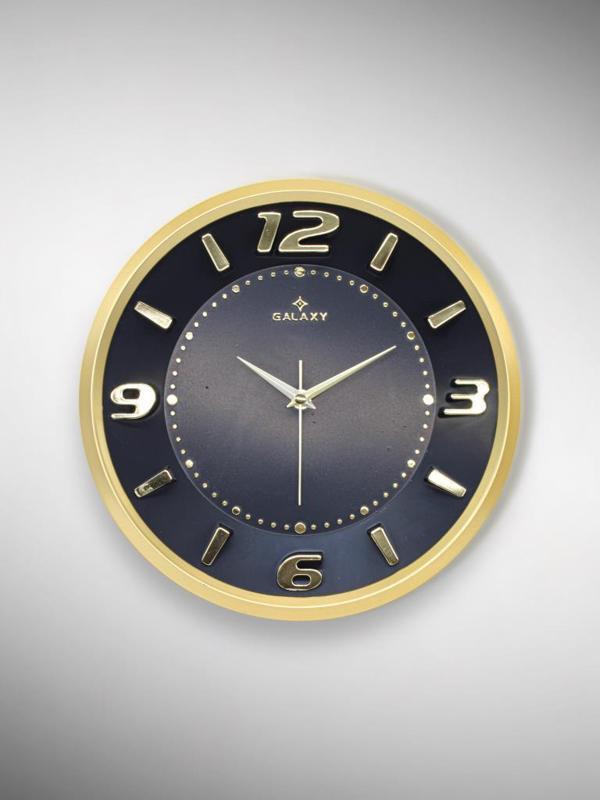 Galaxy Exclucive Kabartama Rakamlı Klasik Kadranlı 30 cm Duvar Saati Gold - Image 1