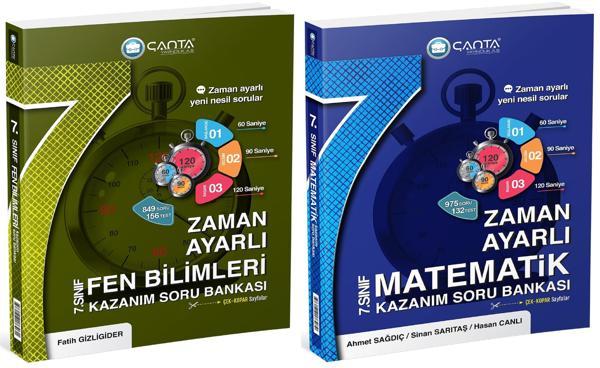 Çanta 2025 7. Sınıf Matematik + Fen Bilimleri Zaman Ayarlı Kazanım Soru Bankası Seti 2 Kitap - Çanta Yayınları - Image 1