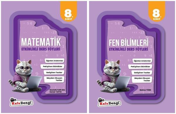 Kafadengi 2025 8. Sınıf Matematik + Fen Bilimleri Etkinlikli Ders Föyleri Seti 2 Kitap - Kafa Dengi - Image 1