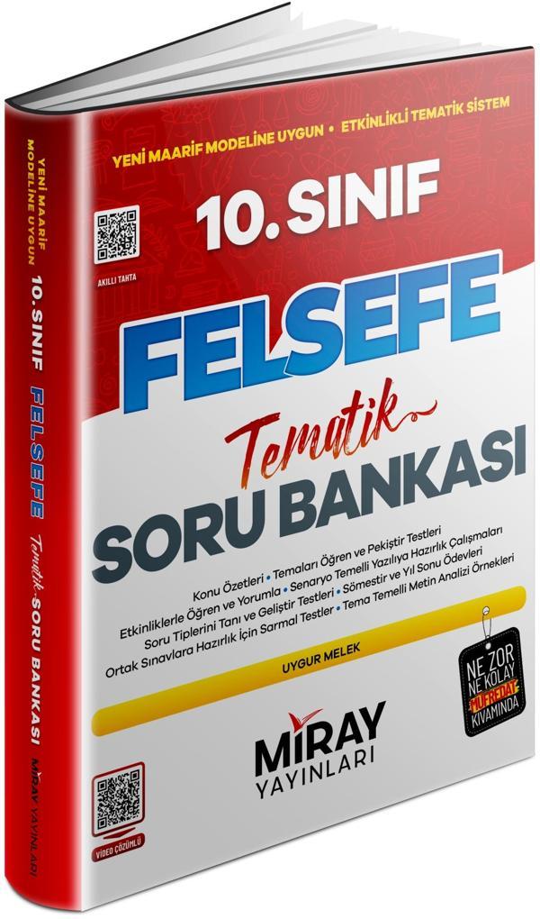 Miray 2026 10. Sınıf Felsefe Konu Özetli Tematik Soru Bankası - Miray Yayınları - Image 1