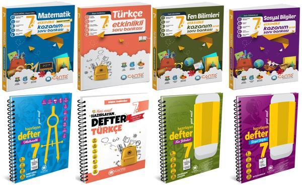 Çanta 2025 7. Sınıf Matematik + Türkçe + Fen + Sosyal Etkinlikli Soru + Defter Seti 8 Kitap - Çanta Yayınları - Image 1