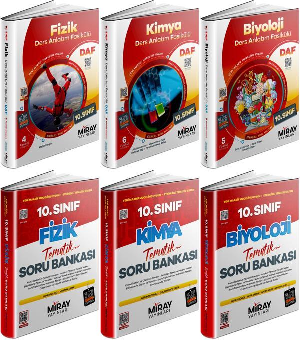 Miray 2026 10. Sınıf Fizik + Kimya + Biyoloji Ders Anlatım Fasikülleri + Tematik Soru 6 Kitap - Miray Yayınları - Image 1